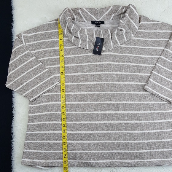 Metallic Shimmer Cowl Neck Sweater Sz 3X - Picture 3 of 8